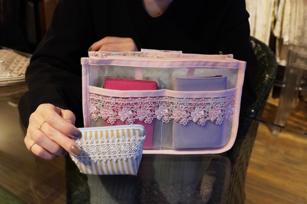 桜メッシュ バックインバッグ